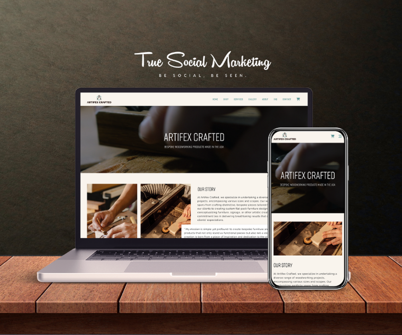 Artifex Crafted website