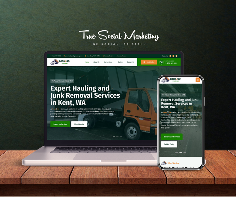 Good2Go Hauling website